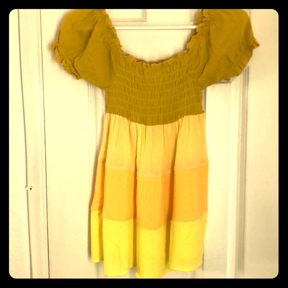 XS 100% Cotton sweet little yellow top